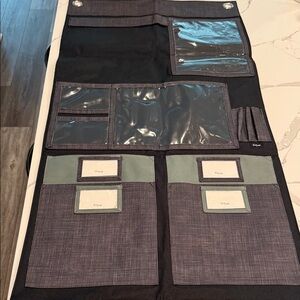 thirty-one Black and Gray Travel Organizer Roll with Clear Pocket